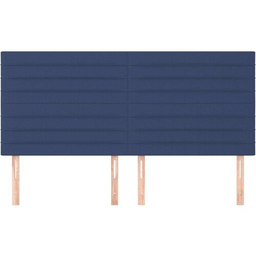  Uzglavlja 4 kom plavi 80x5x78/88 cm od tkanine Slike