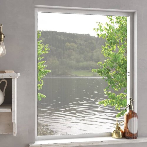 VidaXL Prozorski zaslon protiv insekata bijeli 80 x 100 cm Slike