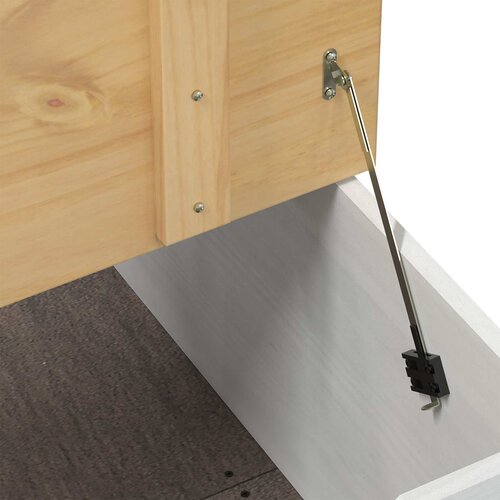 STORAGE box s policom Bijelo 78 x 78 x 45 cm Čvrsto borovo drvo Slike