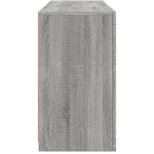 Komoda s LED svjetlima boja sivog hrasta 123x37x67 cm Siva Slike