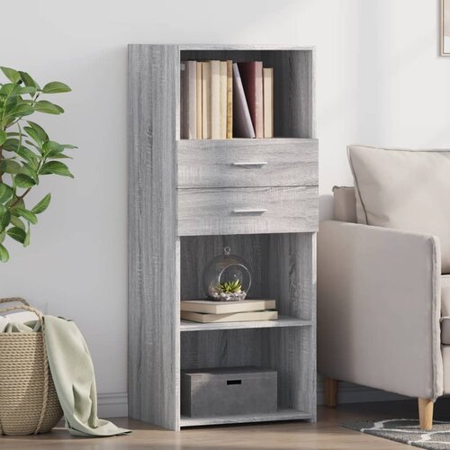 vidaXL Visoka omara siva sonoma 50x42,5x124 cm inženirski les Cene