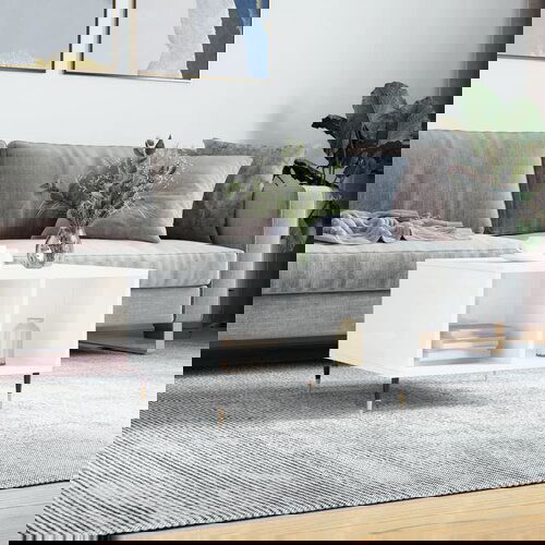 VidaXL Stolić za kavu sjajni bijeli 60x50x36 5 cm konstruirano drvo Slike
