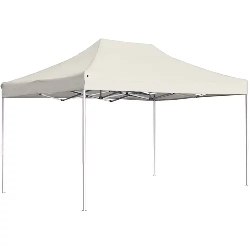  Profesionalni sklopivi šator za zabave aluminijski 4,5x3 m krem