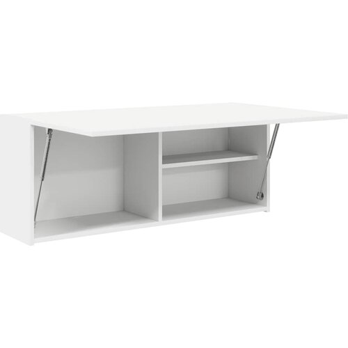  Kupaonski zidni ormarić bijeli 100x25x40 cm izrađeno drvo Slike