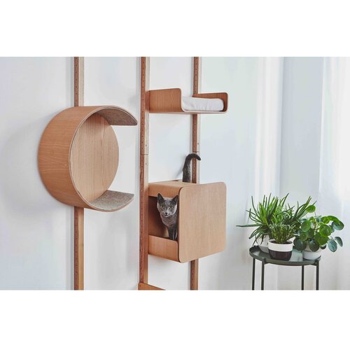 MiaCara Konstrukcija za mačje leži&amp;scaron;če Alto House Oak Natural &amp;ndash; Slike