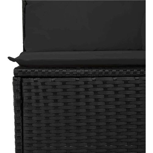 vidaXL 11-dijelni set vrtnih sofa od poliratana s jastucima crni Cijene