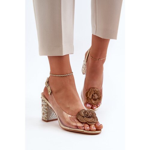 S. BARSKI Transparent Sandals On Heel With Decorations S.Barski Slike