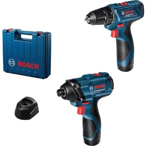 Bosch Kombinovani komplet: Akumulatorska bu&scaron;ilica-odvrtač GSR 120-Li + akumulatorski udarni odvrtač GDR 120-Li + 2 x akumulator GBA 12V 2.0Ah + punjač GAL 1210 CV u koferu 06019G8023 Cene