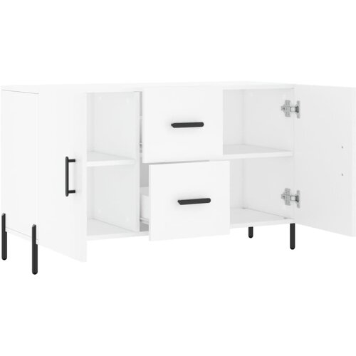  Komoda bijela 100x36x60 cm od konstruiranog drva Slike