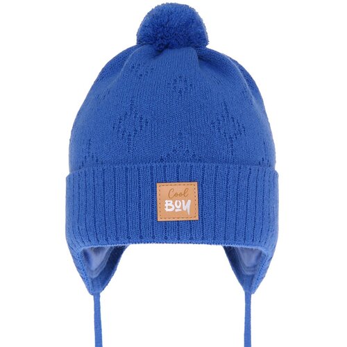 AGBO Boy&amp;#039;s spring/ autumn hat blue Farel with pompom Slike