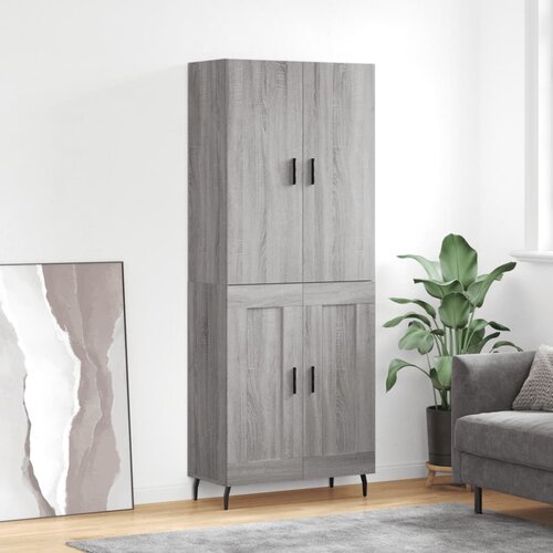  Visoka komoda siva sonome 69,5x34x180 cm od konstruiranog drva Slike