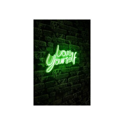 WALLXPERT dekorativna plastična led rasveta love yourself green Slike