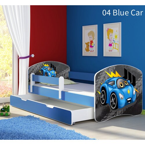  Dječji krevet ACMA s motivom, bočna plava + ladica 180x80 cm 04 Blue Car Cene