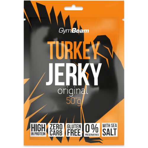 GymBeam Sušeno meso Turkey Jerky 50 g original Slike