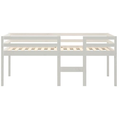  Visoki krevet bijeli 90 x 200 cm od masivne borovine Slike