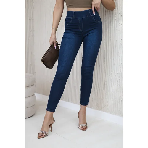 Kesi Dark denim trousers with a bow