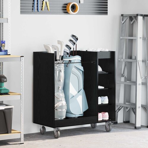 Golf ormar s kotačem Jednobojno Crni hrast 90 x 45 x 98 cm Cijene