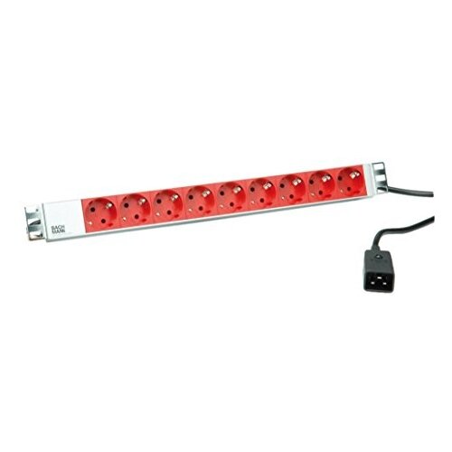 Boschmann 333.936 power extension 2 m 9 AC outlet(s) Indoor Grey, Red Slike