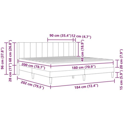  Okvir kreveta s madracem 2 pcs Svijetlo siva Bar&amp;scaron;un - Svjetlosiva 180 x 200 cm Slike