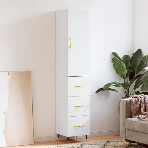 VidaXL Visoka komoda bijeli 34 5x34x180 cm od konstruiranog drva Slike