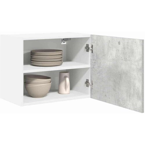 VidaXL viseći ormarić riga 2 pcs beton siva i bijela 50 x 31 x 40 cm Slike