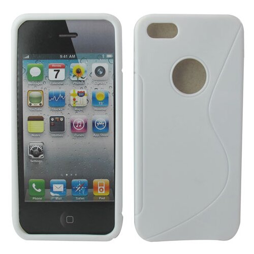  S silikonski ovitek Apple iPhone 5, 5S bel Slike