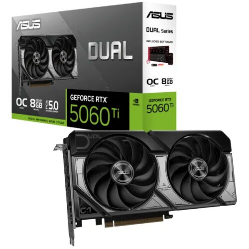 Asus Dual -RTX5060TI-O8G NVIDIA GeForce RTX 5060 Ti 8 GB GDDR7 Slike