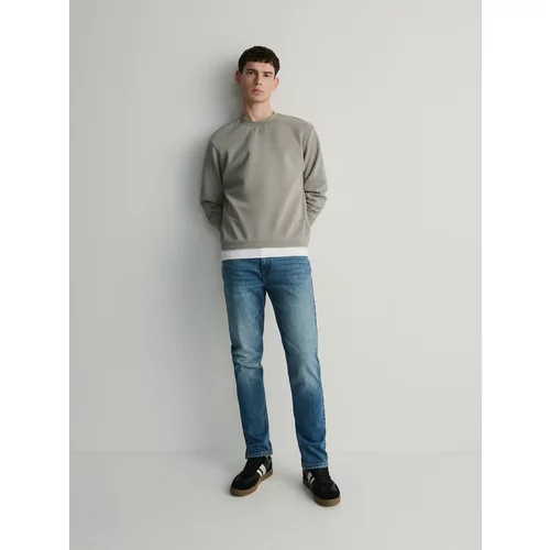 Reserved - Slim traperice isprana izgleda - indigo jeans