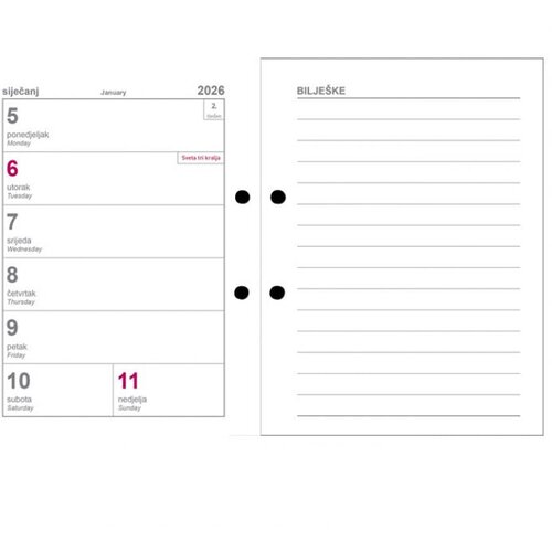  ZA STOLNI KALENDAR-POSEBNE RUPE 4,5 CM Slike