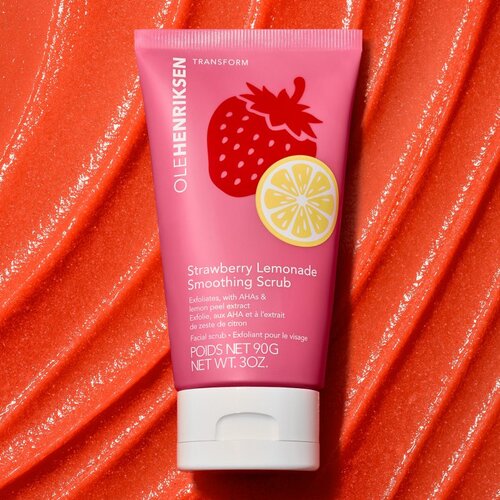 OLEHENRIKSEN Transform Strawberry Lemonade Smoothing Scrub piling za lice s eksfolijacijskim učinkom 90 g Slike