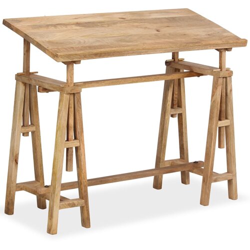 vidaXL Risalna miza iz trdnega mangovega lesa 116x50x76 cm Cene