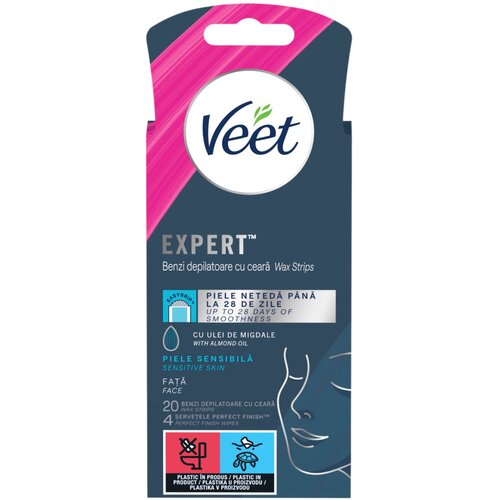 Veet Expert - gotove trake za depilaciju - za osjetljivu kožu (20 kom) Cene
