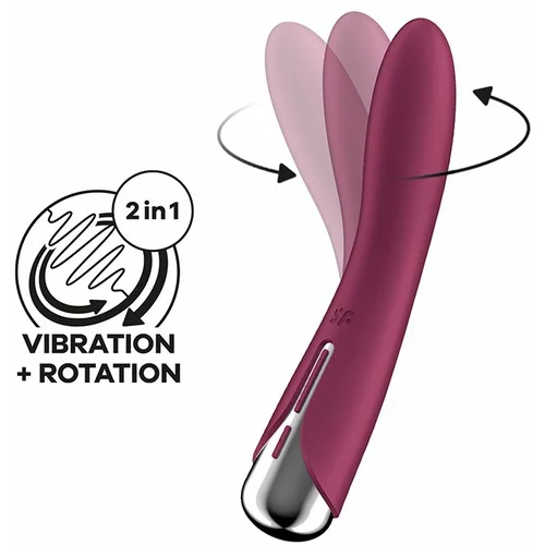 Satisfyer Vibrator G-točke Spinning Vibe 1, rdeč