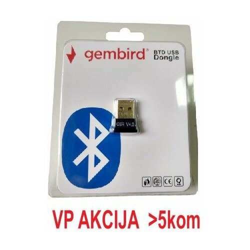 Gembird BTD-MINI6 ** USB2.0 Bluetooth dongle v4.0, 2.4Ghz 3MB/s(24Mbps) 8dBm, 50m (343) adapter Slike