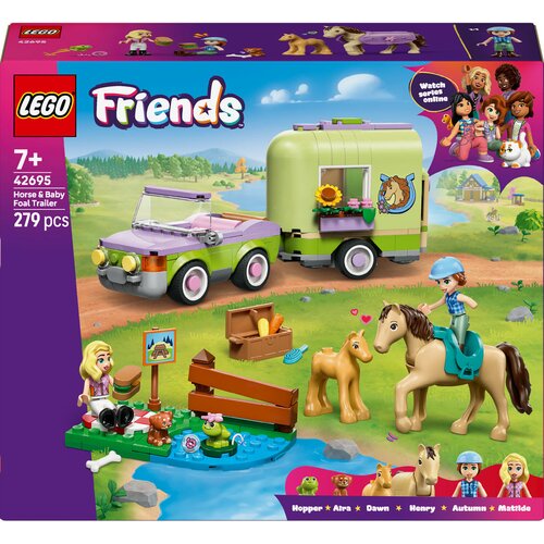 Lego friends - prikolica sa konjem i ždrebetom (42695) Slike
