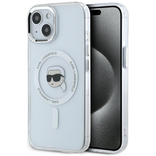 Karl Lagerfeld OVITEK MAGNETNI ZA IPHONE 15 PLUS KOVINSKI Z LOGO GLAVO KARL, (5000013972) Cene