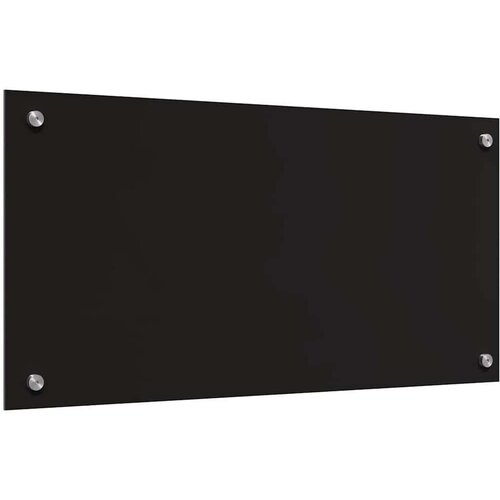 VidaXL Za&amp;scaron;čita za kuhinjo Črna 80 x 40 x 0.8 cm kaljeno steklo Slike