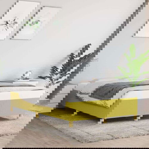  Okvir kreveta bez madraca zeleni 120 x 200 cm od tkanine Slike
