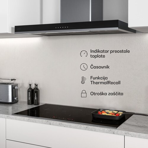 Klarstein Verosteel indukciono kuhalo, Elegantno, minimalistično, močno, 5 kuhalnih povr&amp;scaron;in, 12200 W, 90 cm Slike