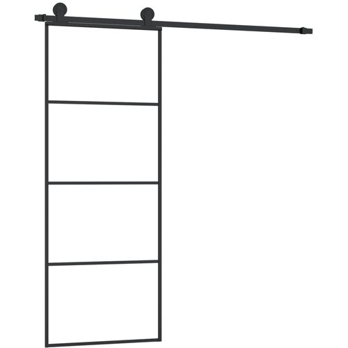  Klizna vrata s priborom 76 x 205 cm od ESG stakla i aluminija Slike