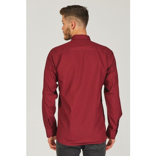 Dewberry G725 MEN'S SHIRT-DARK BURGUNDY Cene