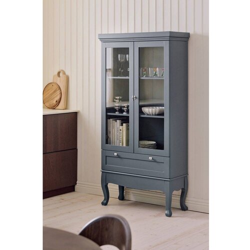 Ellos Home Siva viseća vitrina od MDF-a 85x170,5x35 cm Prato &amp;ndash; Slike
