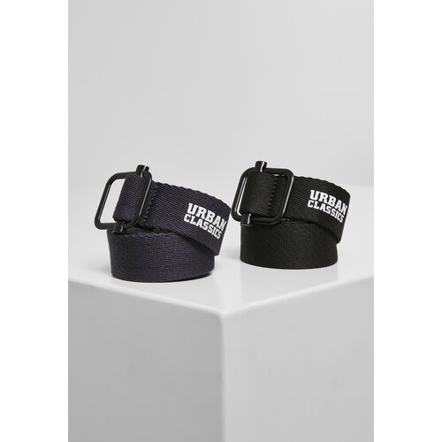 Urban Classics Industrial canvas belt 2 packs black/navy Slike