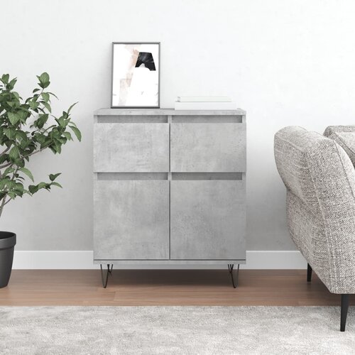 VidaXL Komoda betonsko siva 60x35x70 cm inženirski les Slike