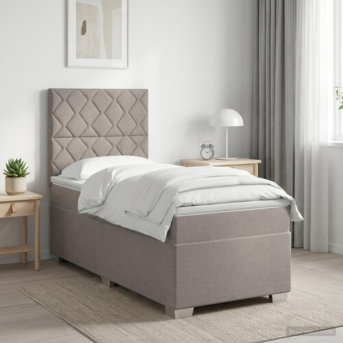  Boxspring krevet s madracem Sivosmeđa 100 x 200 cm Tkanina Cijene