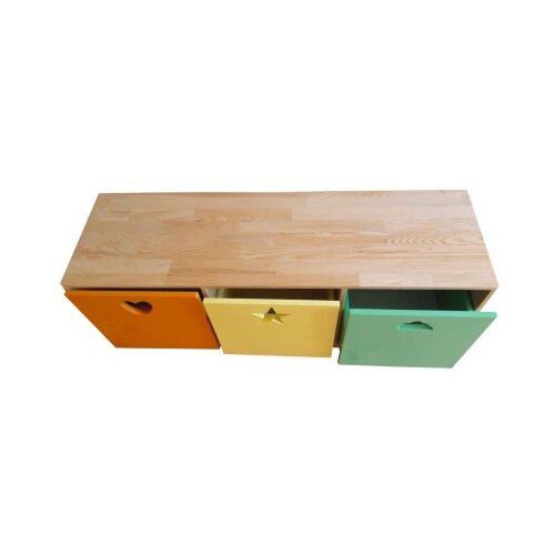 Hanah home Ormarić za igračke, 130x46x cm, &amp;Scaron;areni Slike