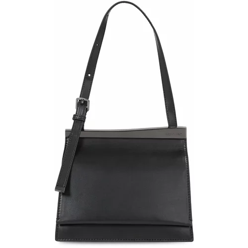 Calvin Klein Ročna torba Metal Edge Shldr Bag Sm W/ Flap K60K611172 Ck Black BAX