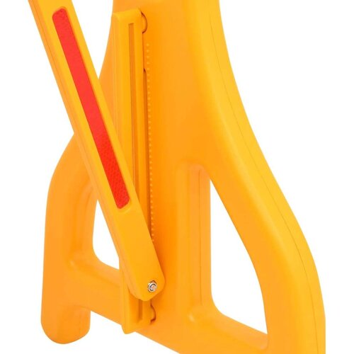  Sklopiva prometna barijera žuto-crna 250 x 38 x 96 cm Slike