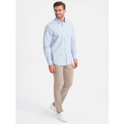 Ombre regular cotton classic shirt - blue Slike