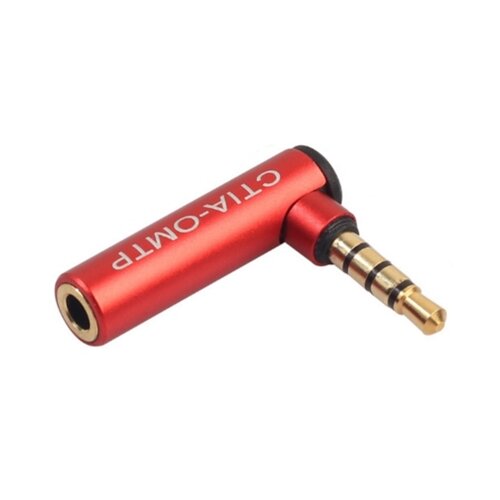 Optimus Audio Adapter (3.5mm Mu&scaron;ki na Ženski, 90&deg; kutni, CTIA/OMTP, crveni) Cijene